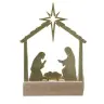 Bougeoir avec crèche en métal 14 cm