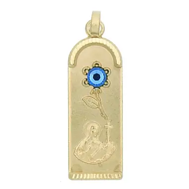 Médaille Ste Rita - Métal Doré + Strass