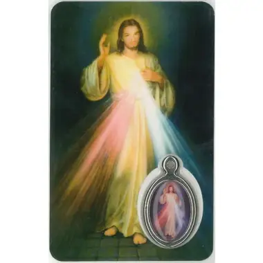 Carte-médaille-prière - Christ Miséric - Néerlandais