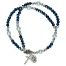 Bracelet-chapelet - cristal - bleu - fermoir aimanté