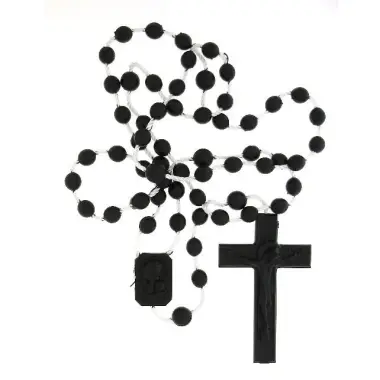 Chapelet sur nylon - Noir