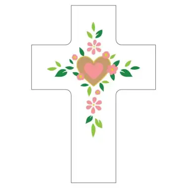 Croix murale blanche "tu remplis mon coeur"