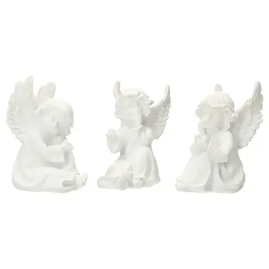 Ange assis Ht 10 cm - 3 / set