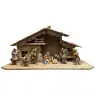 Houten kerststal Ulrich – Tradition set met 9 figuren en stal - 15 cm