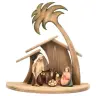 Houten kerststal Komet – kennismakingsset 5 figuren 12 cm + stal