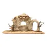 Houten kerststal Komet – Tradition set 9 figuren 12 cm met stal