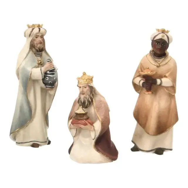 Houten kerststal Komet – Tradition set 9 figuren 12 cm met stal