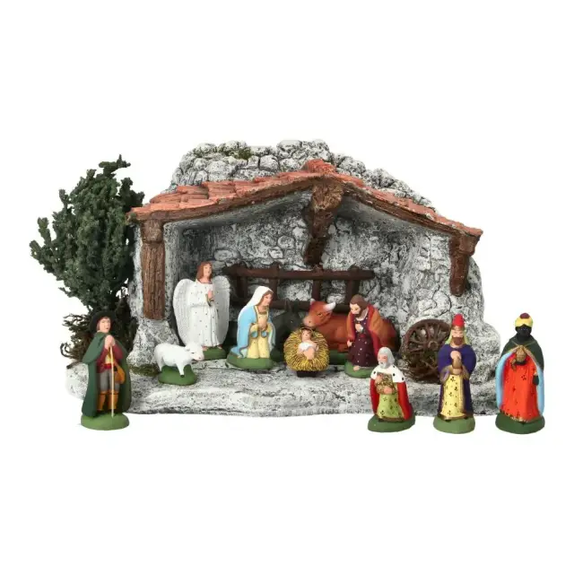 Provençaalse mas met 11 santons van 7 cm – Marcel Carbonel