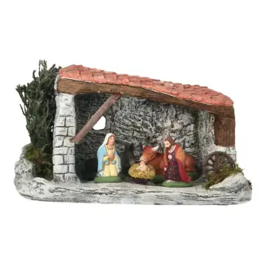 Santons van Marcel Carbonel – Ontdekkingsset – Stal met 5 santons, 7 cm