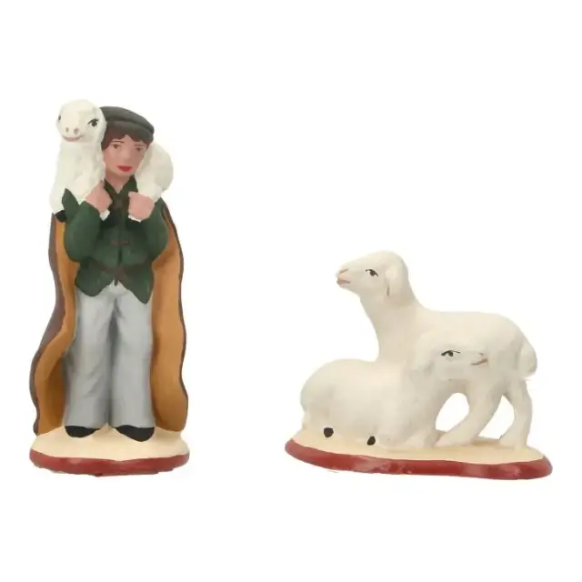 Provencaal santon : set van 11 figuren + stal