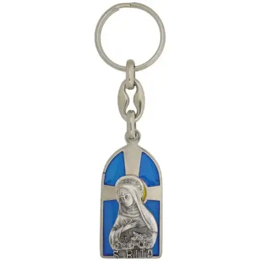 key ring Stained glass St. Rita