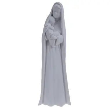 Beeld 30 cm Maria en kind - Wit