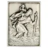 Car magnet St Christopher 34 mm