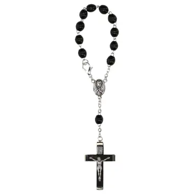 Rosary / car Black Wood