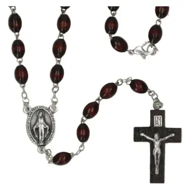 Rosary Wood Brown Carabiner