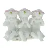 Trio anges sagesse / assis - 6 cm