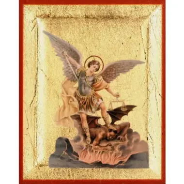 Icon 13 x 11 cm St Michael