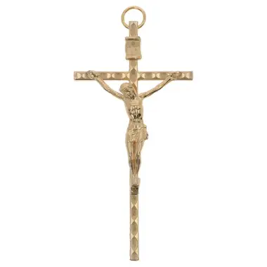 Croix Murale - 11 cm - Métal Doré