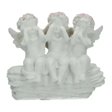 3 Anges sur rocher 11 cm