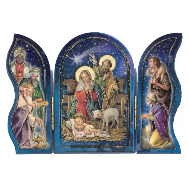 Triptych X 13 cm H09 Nativity Angels