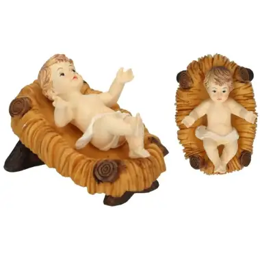 Kindje Jezus 7.5 Cm + Wieg