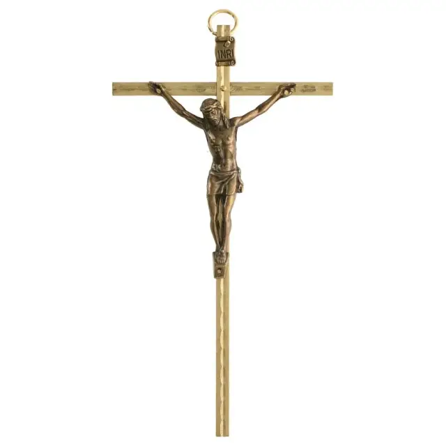 Kruisbeeld - 15 cm - Messing