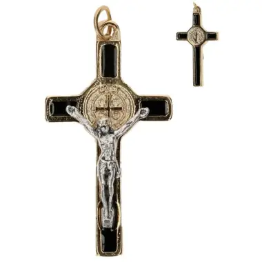 Cross St Benedict 39 mm Black / Gold color