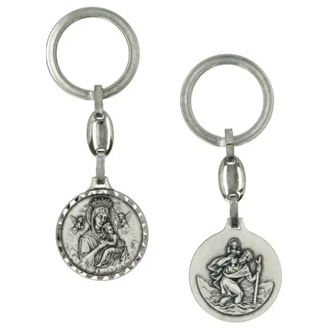 key ring Our Lady of Perpetual helpetual Help / St Christopher 30mm