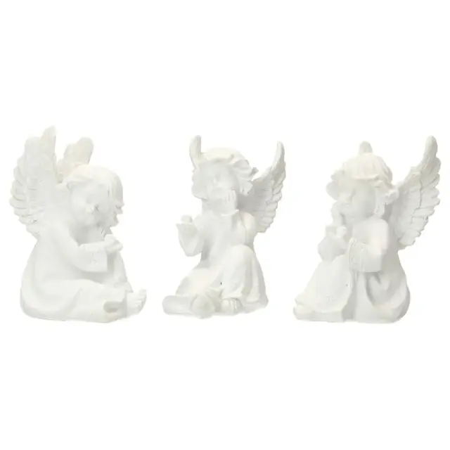 Ange assis Ht 10 cm - 3 / set