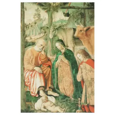 Double Christmas card in envelope