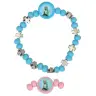 Bracelet sur élastique bleu / rose