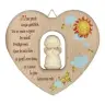 Coeur en bois naturel - 12 cm - Mon ange gardien