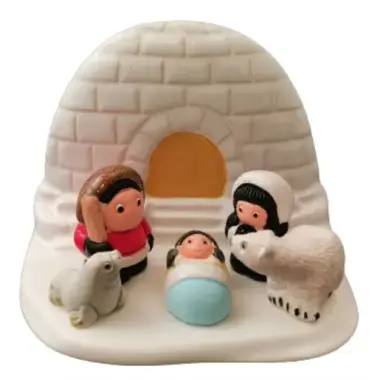 Kerststal Aardewerk - "Crèche du monde" Groenland