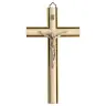 Croix Murale - 20 cm - Bois Bombé Blanc