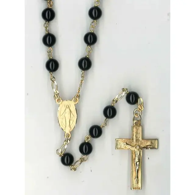 Rosary gold plated Garnet 6mm