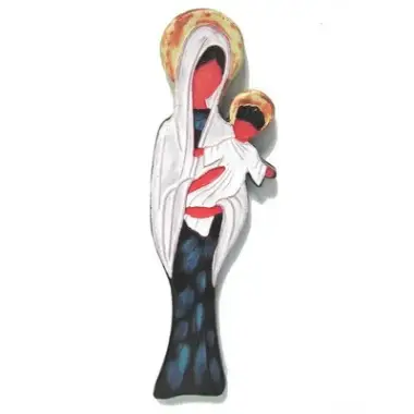 Vierge Ceramique Avec Enfant 49 Cm