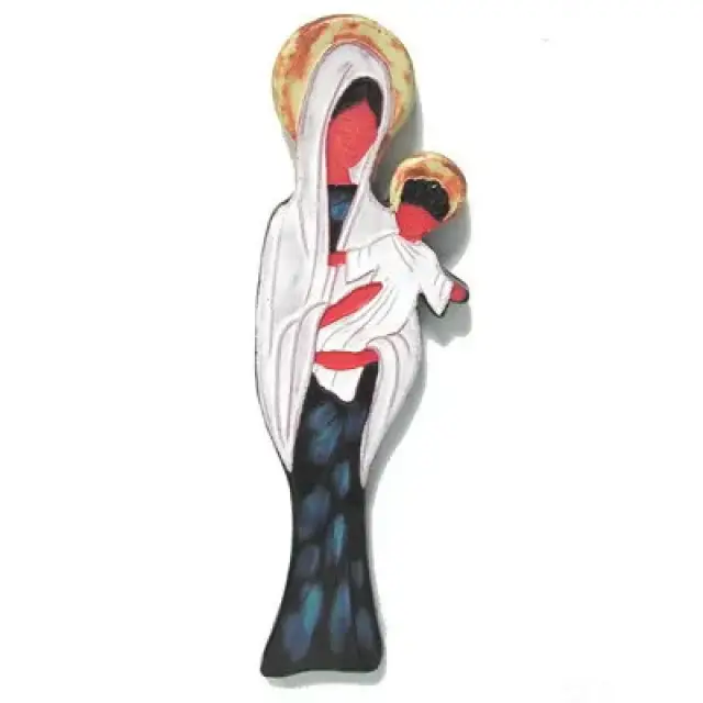 Vierge Ceramique Avec Enfant 49 Cm
