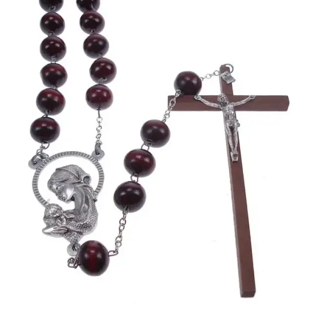 Wall Rosary Wood Brown