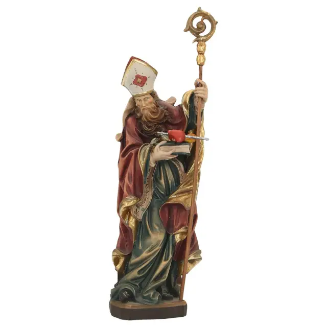 Houtsnijwerk Bisschop+Attributen 20 Cm Kleur