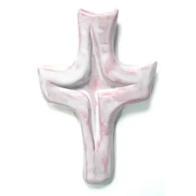 Croix Céramique 21 X 13 cm Blanc