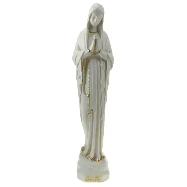 Beeld OLV van Banneux 23 cm gips ivoorkleur