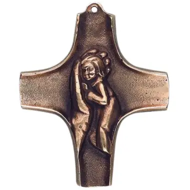 Kruisbeeld Brons Kindje In Hand 10 Cm