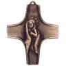 Cross Bronze Wall 10 Cm Kid In The Hand