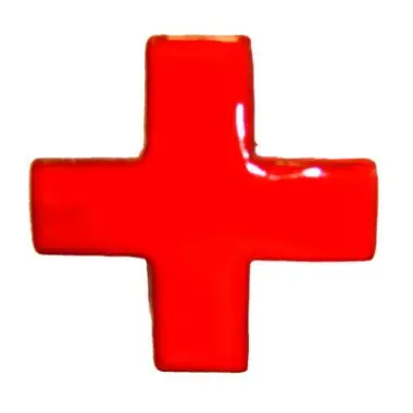 Croix Céramique - 10 X 10 cm - Rouge