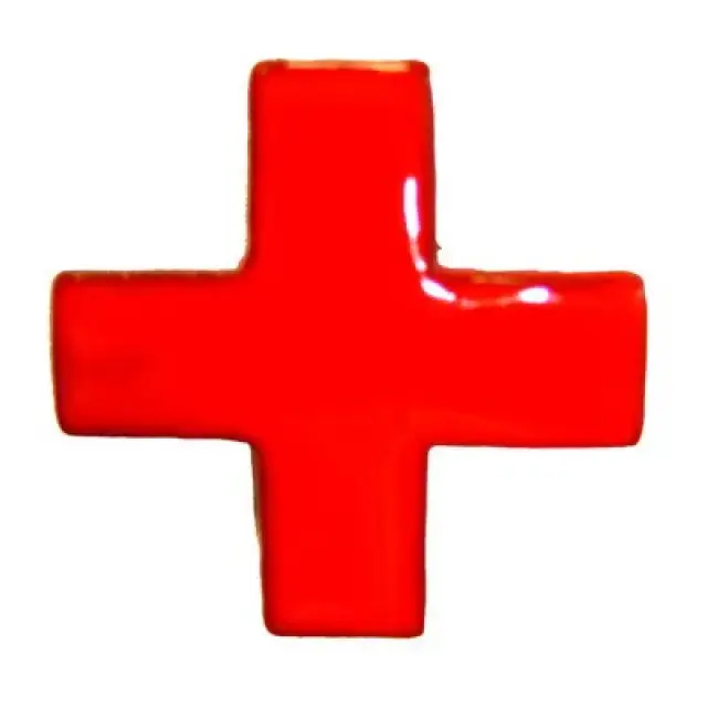 Kruisje Keramiek 10 X 10 Cm Rood