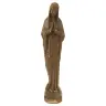 Statue Notre Dame de Banneux 23 cm plâtre ton bois