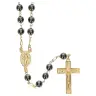 Rosary gold plated Hematite 6mm