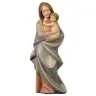 Statue Vierge Marie moderne en bois - 25 cm - couleur