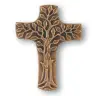 Croix Murale Bronze Arbre De Vie 18 Cm