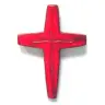 Ceramic Cross 17 x 11.5 cm Red